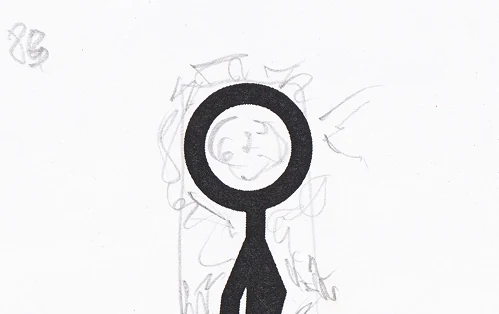 Scanned print and pencil drawing